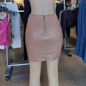 Faux Leather Skirt